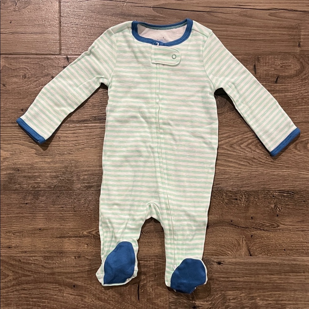 Cloud Island Navy Shark Pattern Kids Infant Baby Footie Sleeper - 3 Pack - Picture 3 of 8